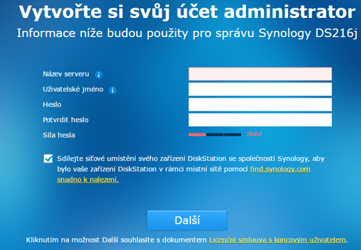 Jak postupovat při prvním spuštění - 5. krok